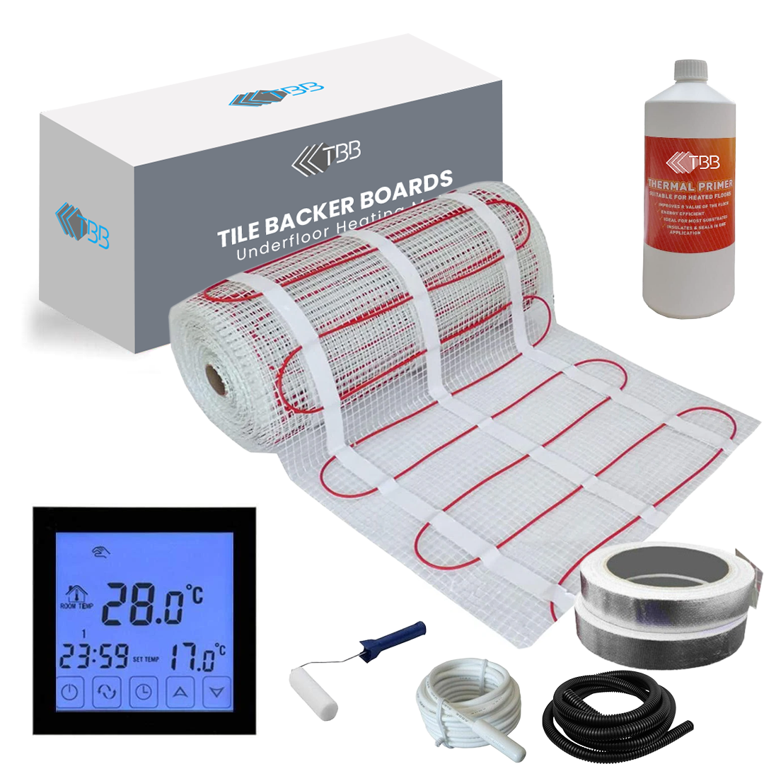 Electric Underfloor Heating Kit 150w per m² with Touchscreen Thermostat