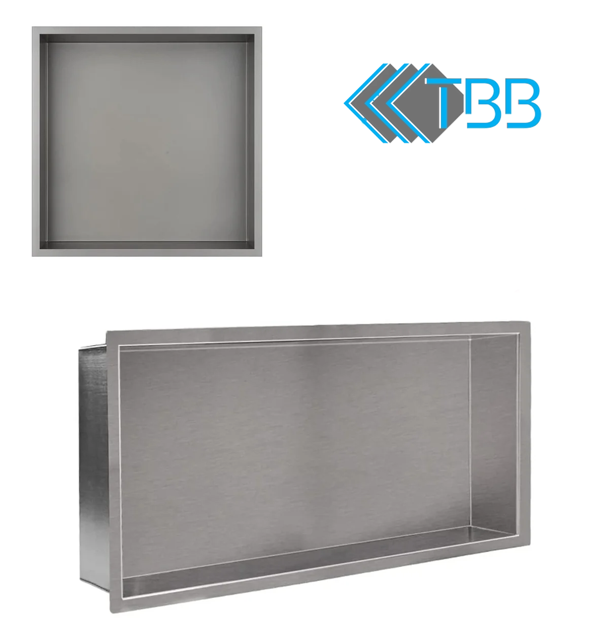 Shower Niche Metal, Waterproof Shelving Unit, Gun Grey