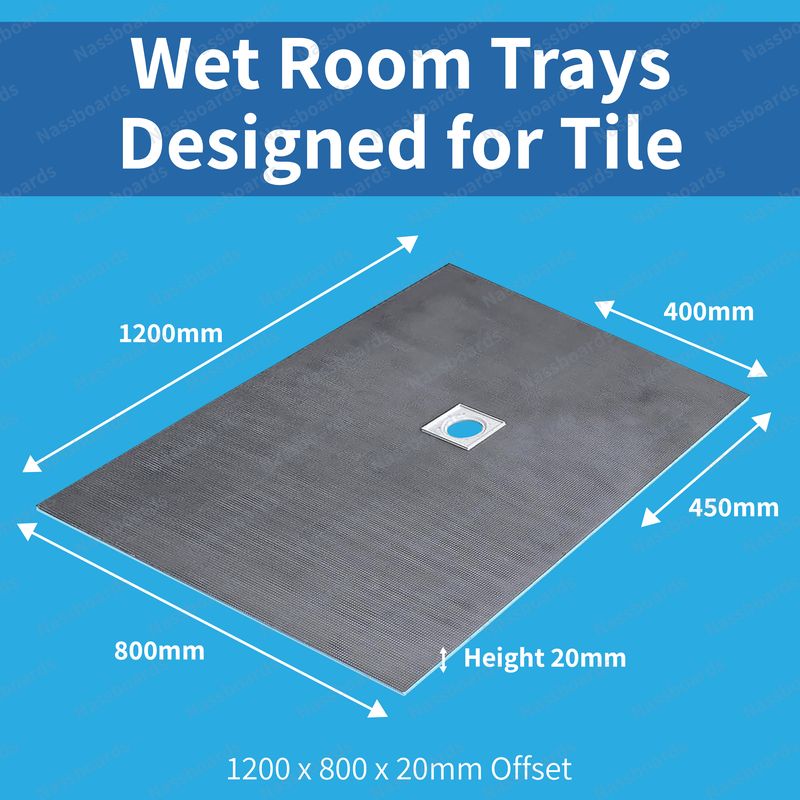 Tile Backer Boards Wetroom Shower Tray & Larsen Tanking Kit