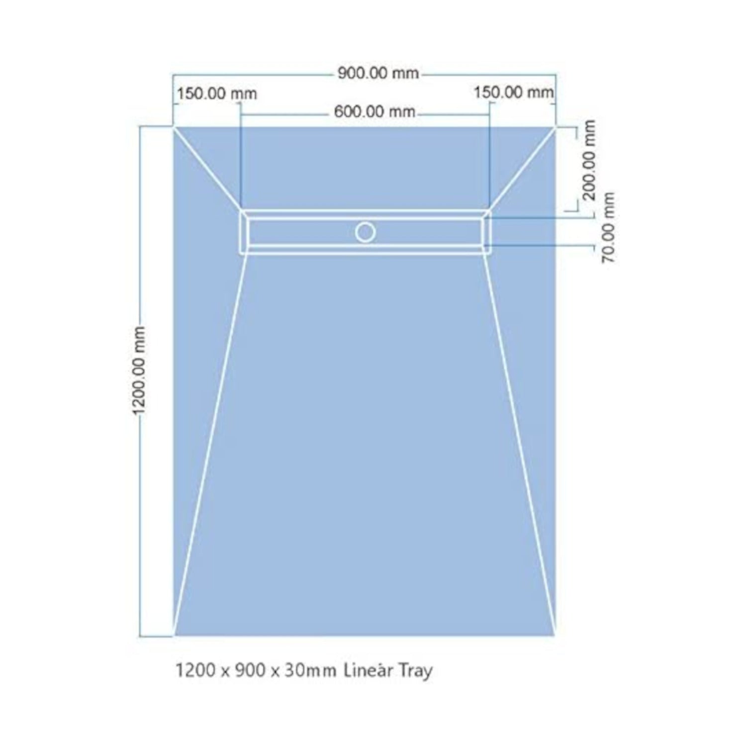 30mm Linear Wetroom Shower Tray & TBB WSK Tanking Kit (Gulley on Long Side of Tray)