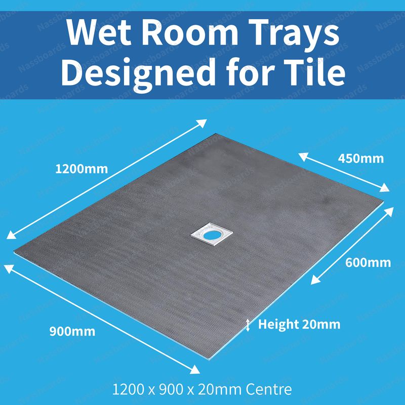 Tile Backer Boards Wetroom Shower Tray & Larsen Tanking Kit