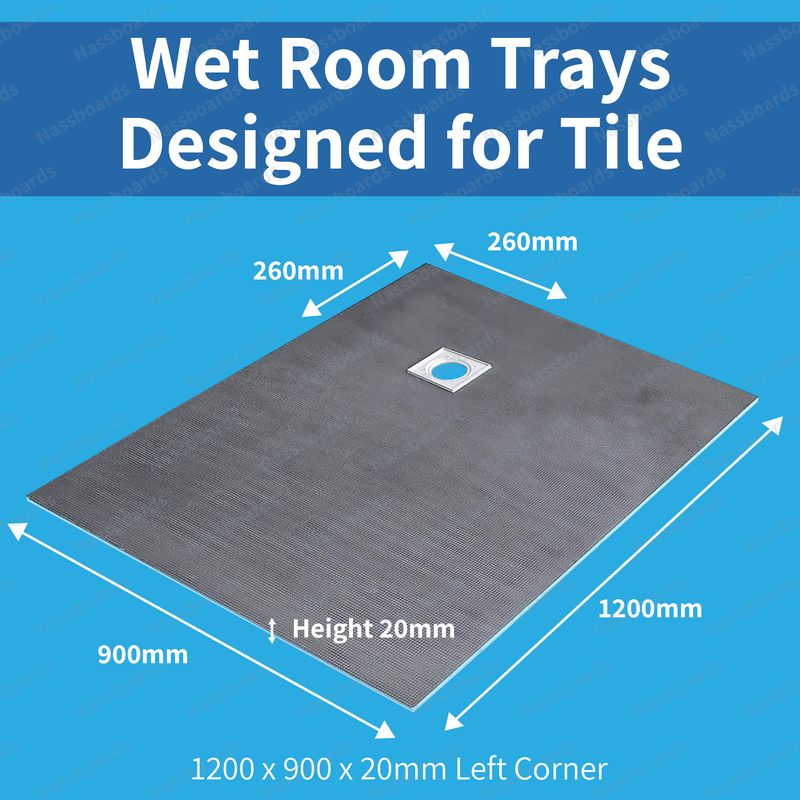 Tile Backer Boards Wetroom Shower Tray & Larsen Tanking Kit