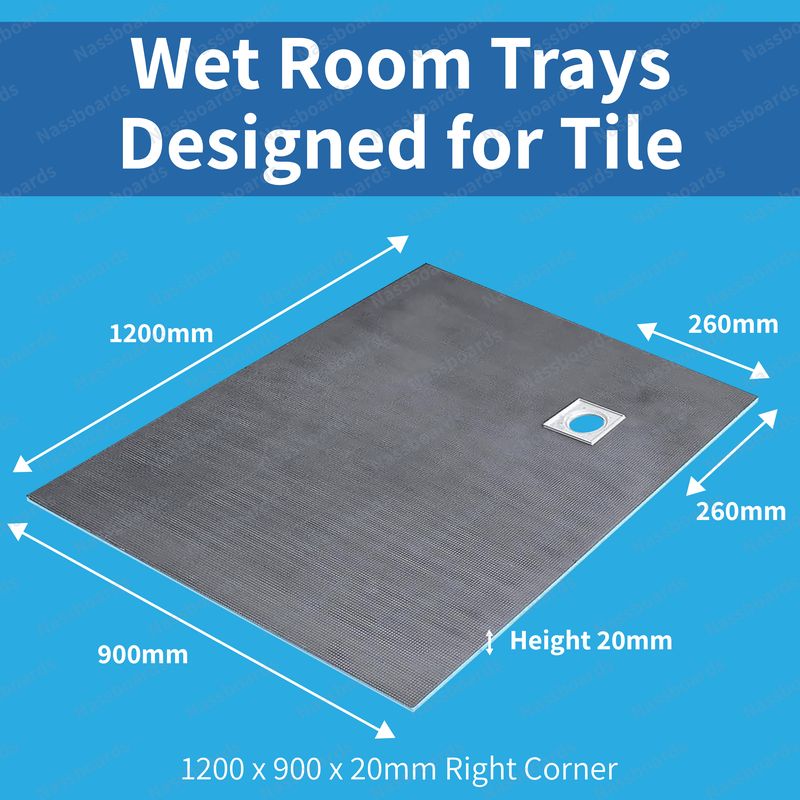 Tile Backer Boards Wetroom Shower Tray & Larsen Tanking Kit