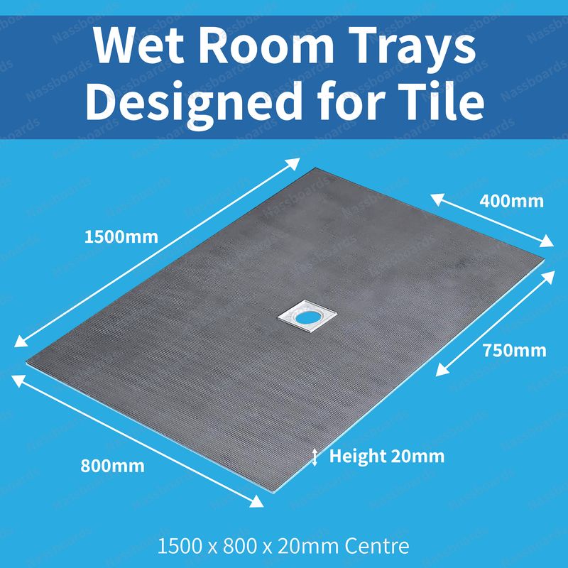 Tile Backer Boards Wetroom Shower Tray & Larsen Tanking Kit