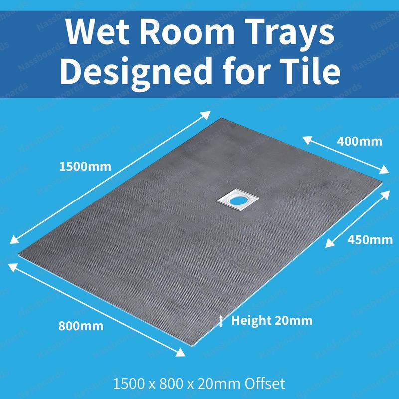 Tile Backer Boards Wetroom Shower Tray & Larsen Tanking Kit