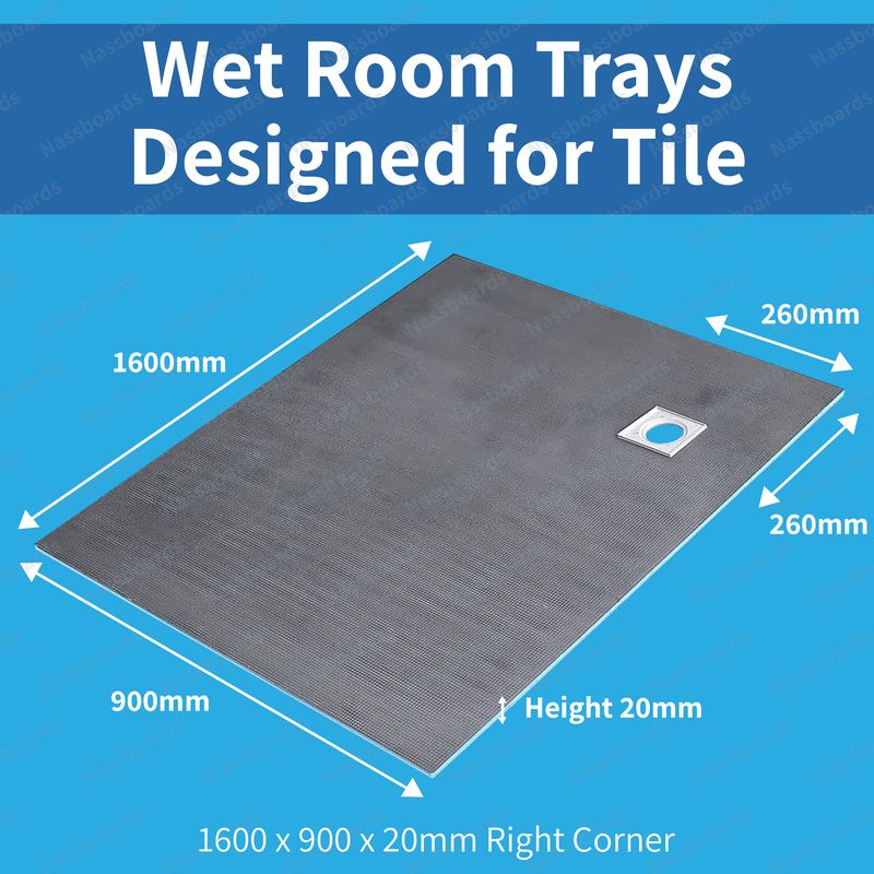 Tile Backer Boards Wetroom Shower Tray & Larsen Tanking Kit