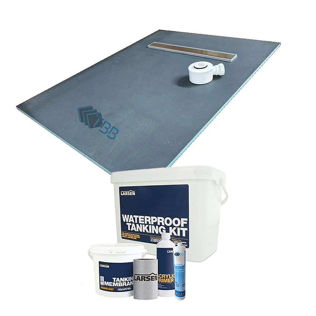 20mm Linear Wetroom System Kit – Fully Waterproof, Watertight Design