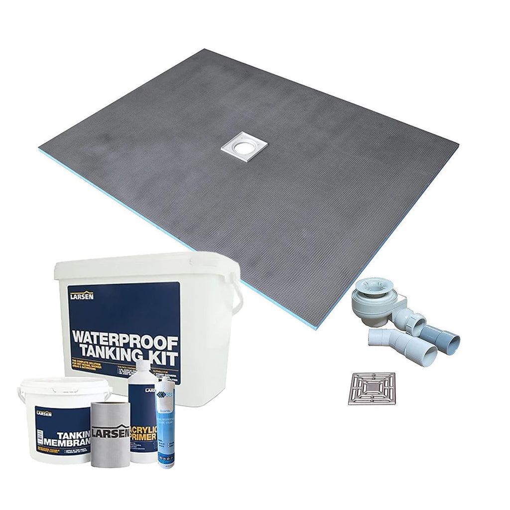 Tile Backer Boards Wetroom Shower Tray & Larsen Tanking Kit