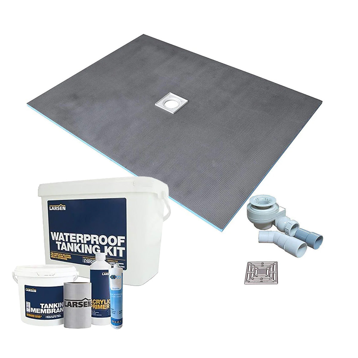 Tile Backer Boards Wetroom Shower Tray & Larsen Tanking Kit