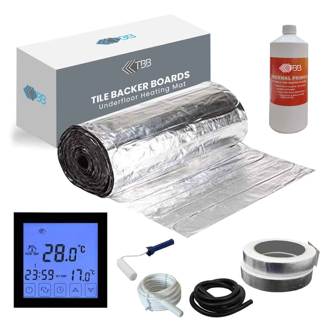 Elite Red Electric Underfloor Foil Heating Kit 150w per m² with Touchscreen Thermostat