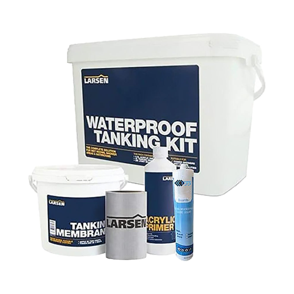 30mm Tile Backer Boards Linear Wetroom Shower Tray & Larsen Tanking Kit