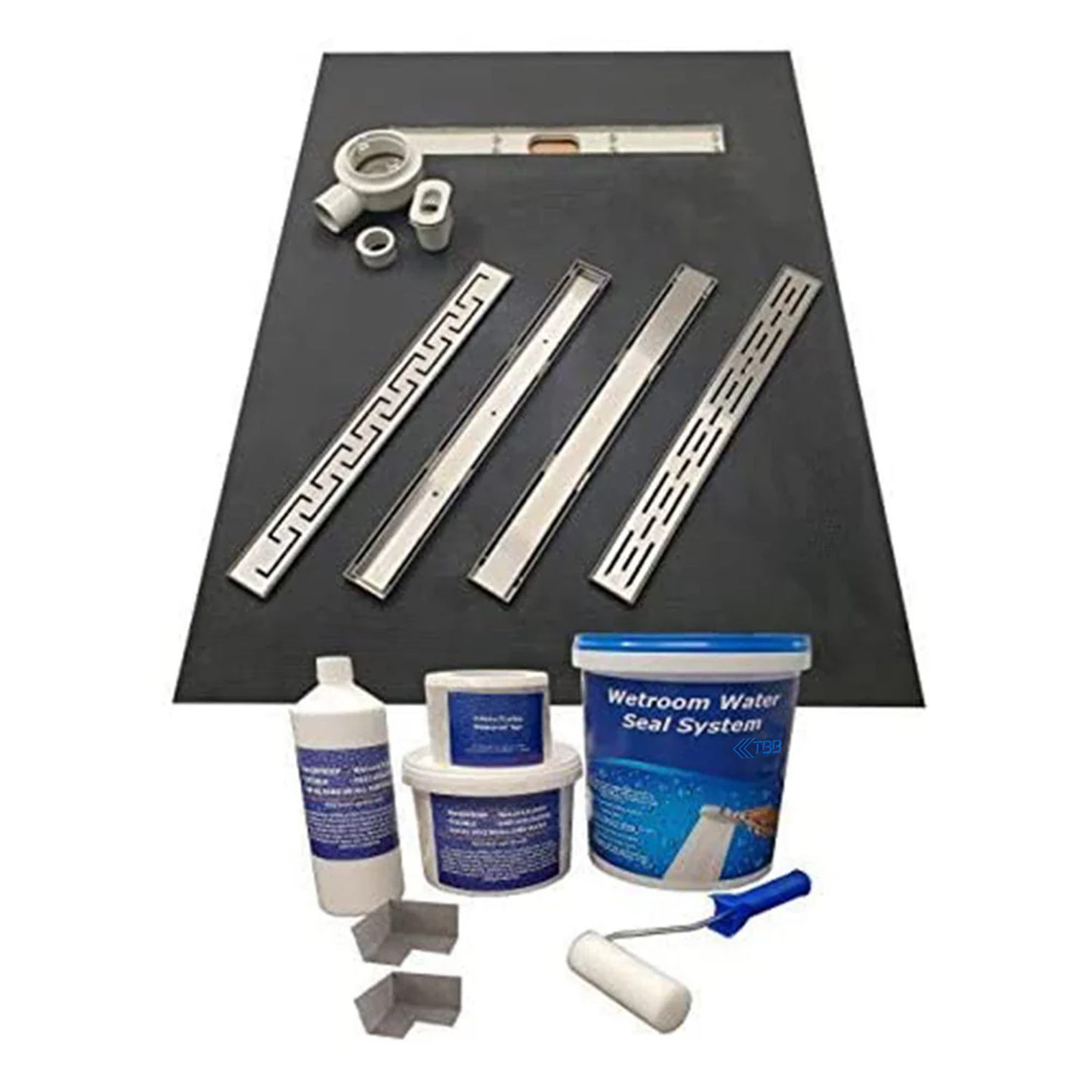 Premium Pro Linear Shower System & Waterproofing Kit WSK – Tile Backer ...