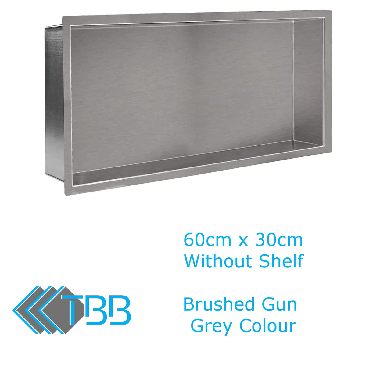 Shower Niche Metal, Waterproof Shelving Unit, Gun Grey