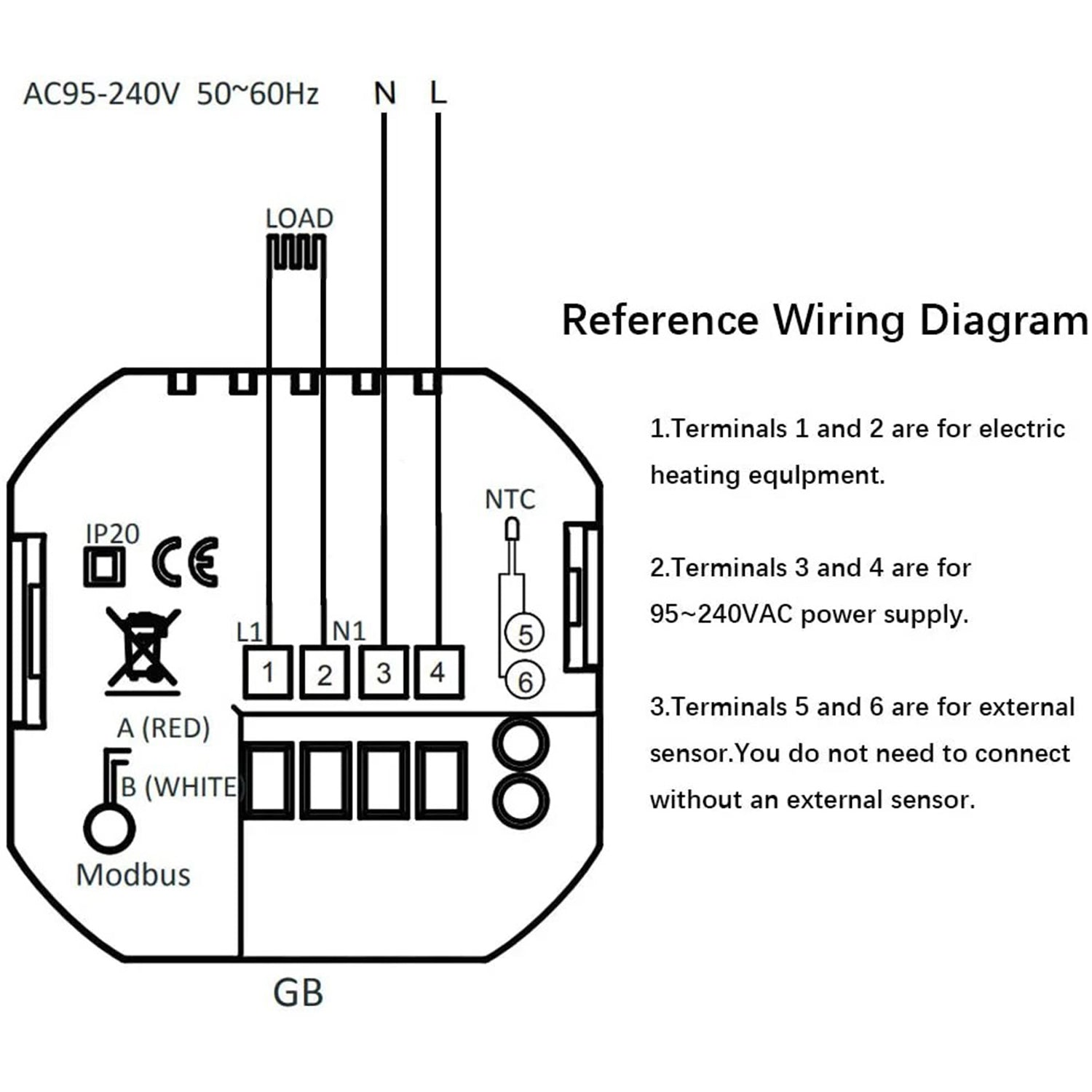 Smart BECA 8000 WiFi Thermostat for Boiler Heating or Electric Underfloor heating