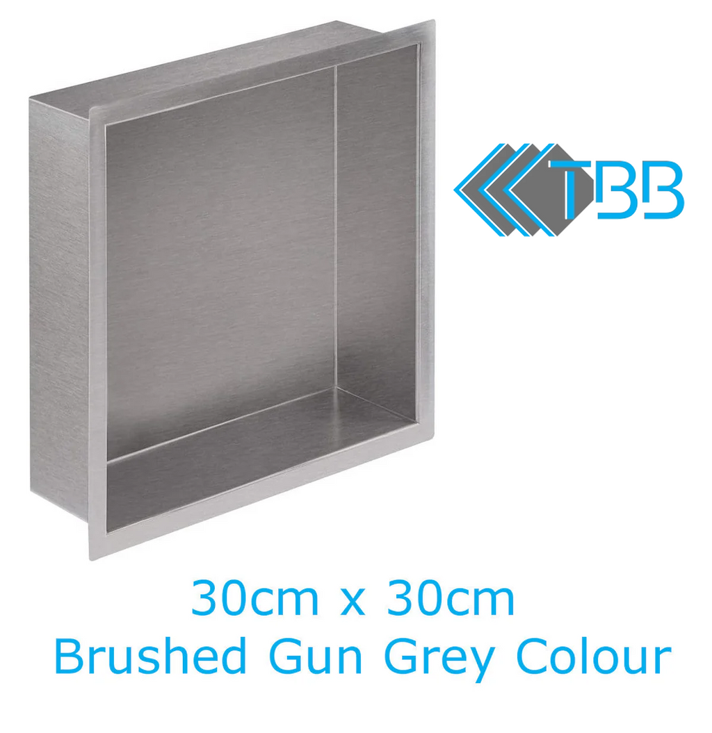 Shower Niche Metal, Waterproof Shelving Unit, Gun Grey