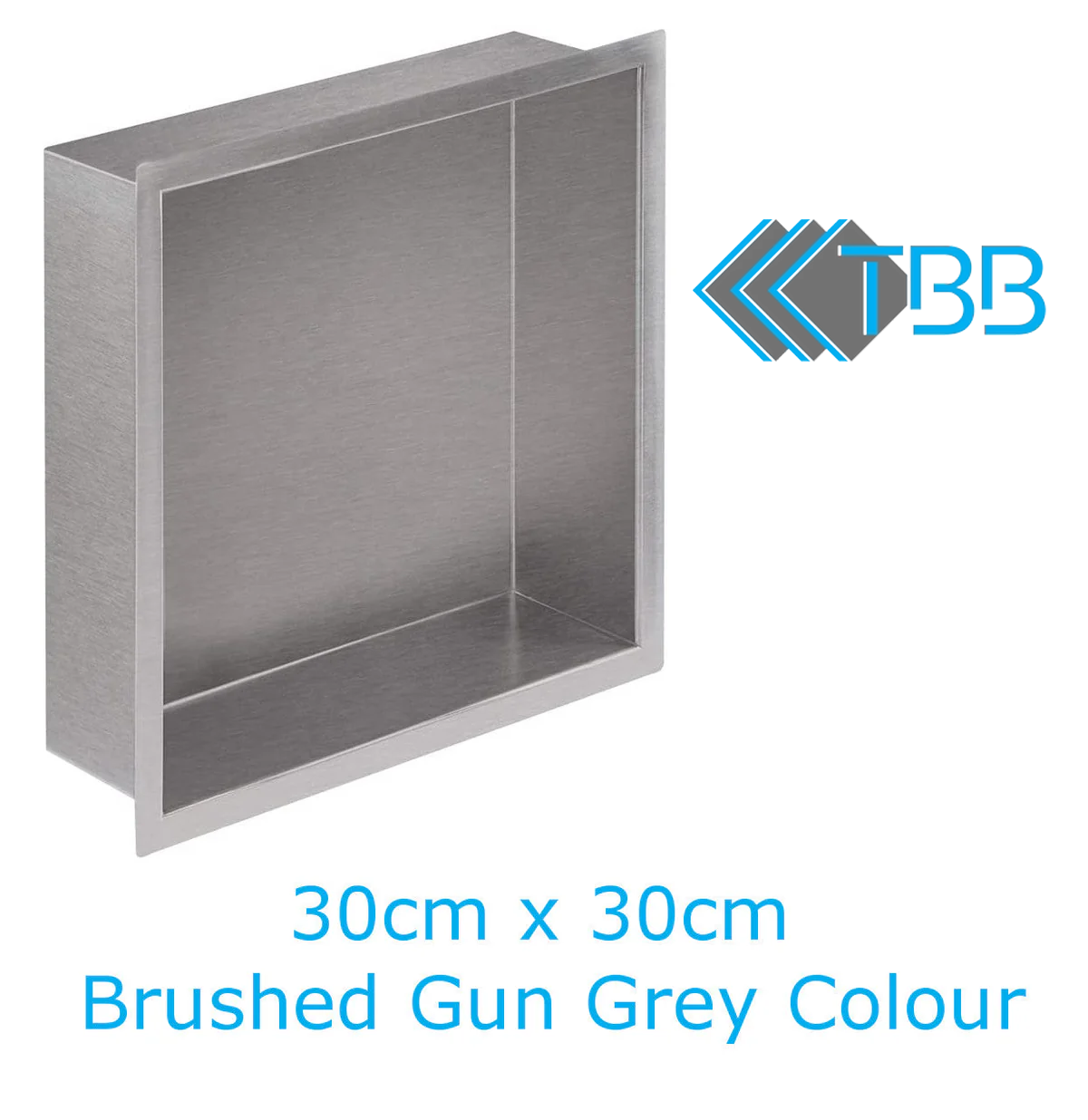 Shower Niche Metal, Waterproof Shelving Unit, Gun Grey
