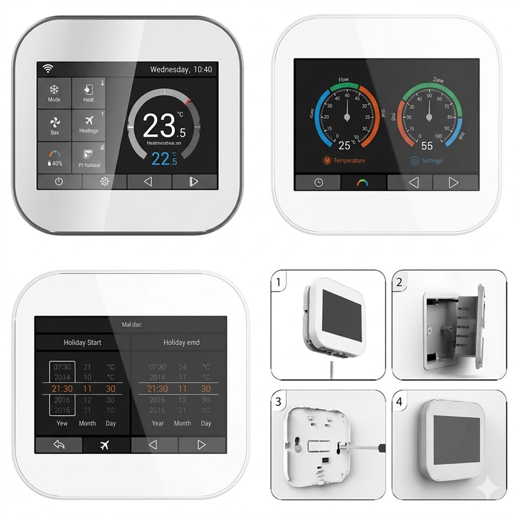 MC6 Smart Thermostat – WiFi & Remote Controlled for Electric Underfloor Heating, Alexa Compatible