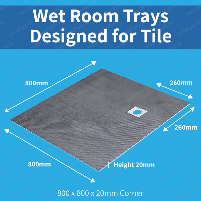 Tile Backer Boards Wetroom Shower Tray & Larsen Tanking Kit