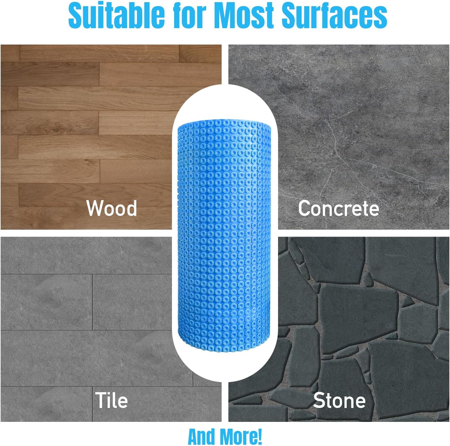 Blue Underfloor Heating Mat Base Underlay – Anti-Crack Membrane for Loose Cable Systems (Copy)