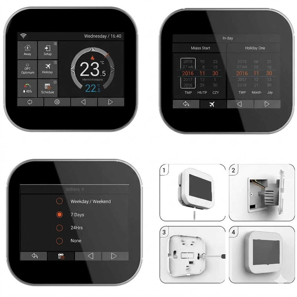 MC6 Smart Thermostat – WiFi & Remote Controlled for Electric Underfloor Heating, Alexa Compatible