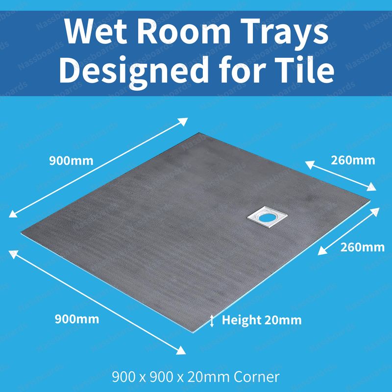 Tile Backer Boards Wetroom Shower Tray & Larsen Tanking Kit
