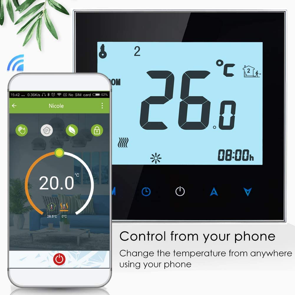 BCA 1000 WiFi Electric Thermostat – Easy Install, Smart Control with Alexa & Google Home