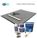 20mm Tile Backer Boards Linear Wetroom Shower Tray & TBB WSK Tanking Kit