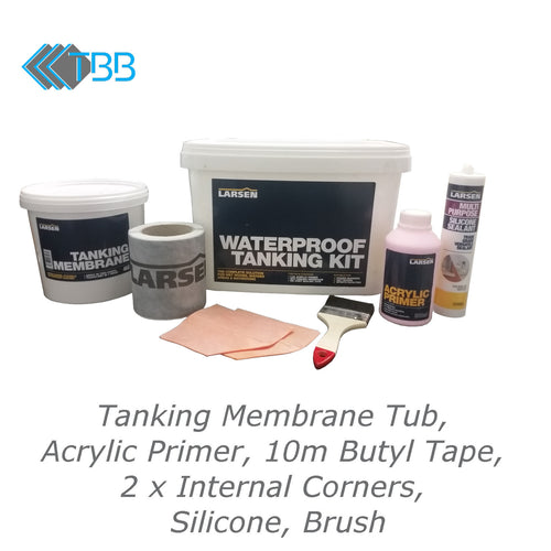 20mm Linear Wetroom Shower Tray &  Larsen Kit (Gulley on Long Side of Tray)