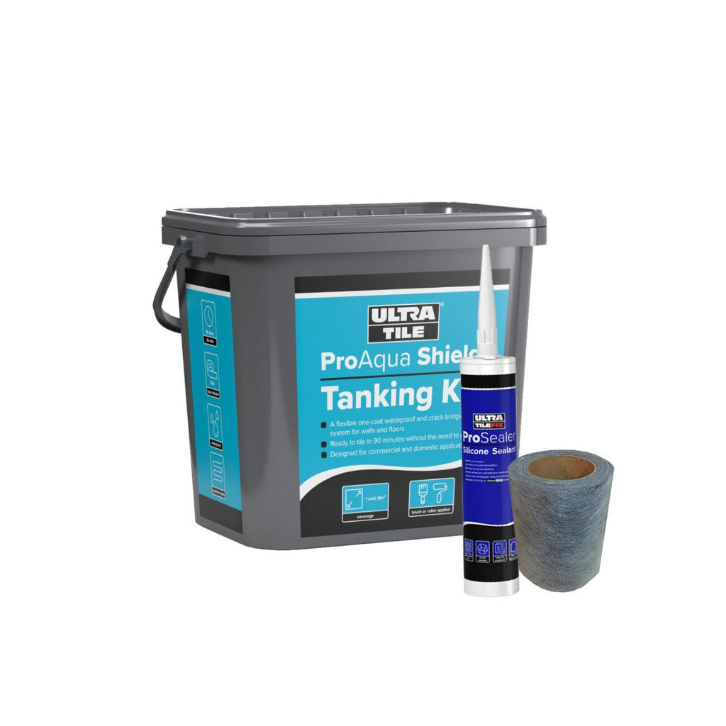 Ultratilefix Proshield Waterproof Tanking System Kit 8m – Premium Wet Room Sealant Kit
