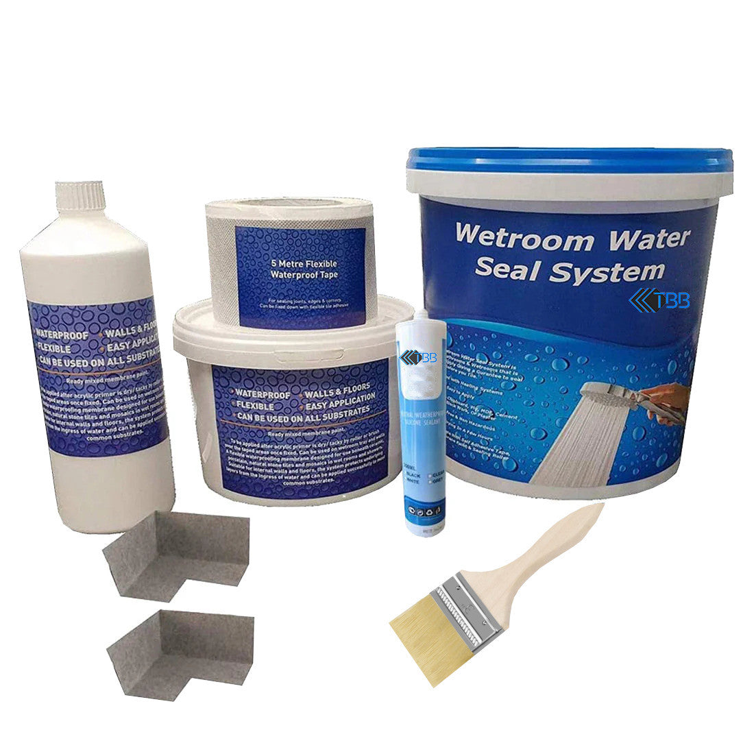 WSK Waterproof Tanking System Kit for Bathrooms, Kitchens, and Wetrooms