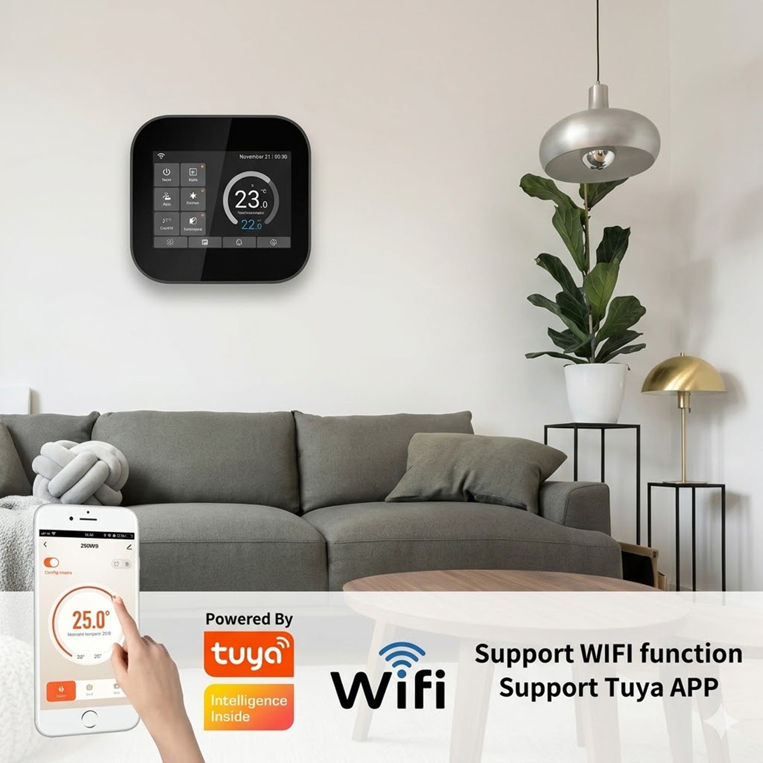 MC6 Smart Thermostat – WiFi & Remote Controlled for Electric Underfloor Heating, Alexa Compatible