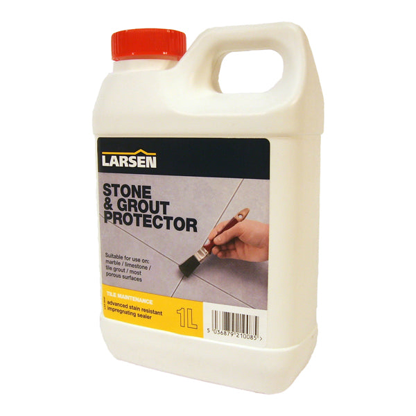 Larsen Stone & Grout Protector – Stain-Resistant, Clear-Drying Formula for Long-Lasting Protection