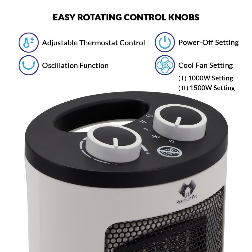 Electric Desk Heater 1500W – Portable, Low Noise, Energy Efficient Indoor Heating Unit 1510