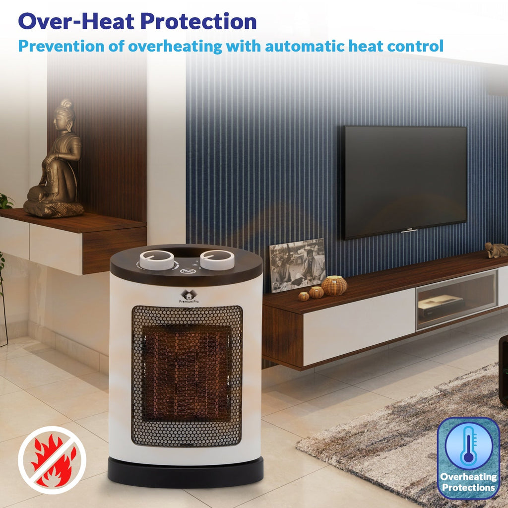 Electric Desk Heater 1500W – Portable, Low Noise, Energy Efficient Indoor Heating Unit 1510