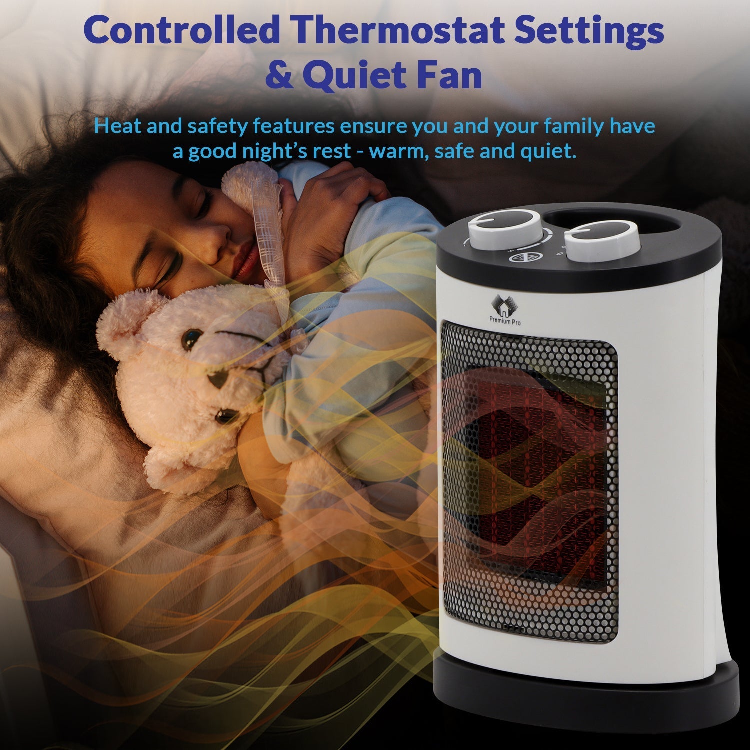 Electric Desk Heater 1500W – Portable, Low Noise, Energy Efficient Indoor Heating Unit 1510