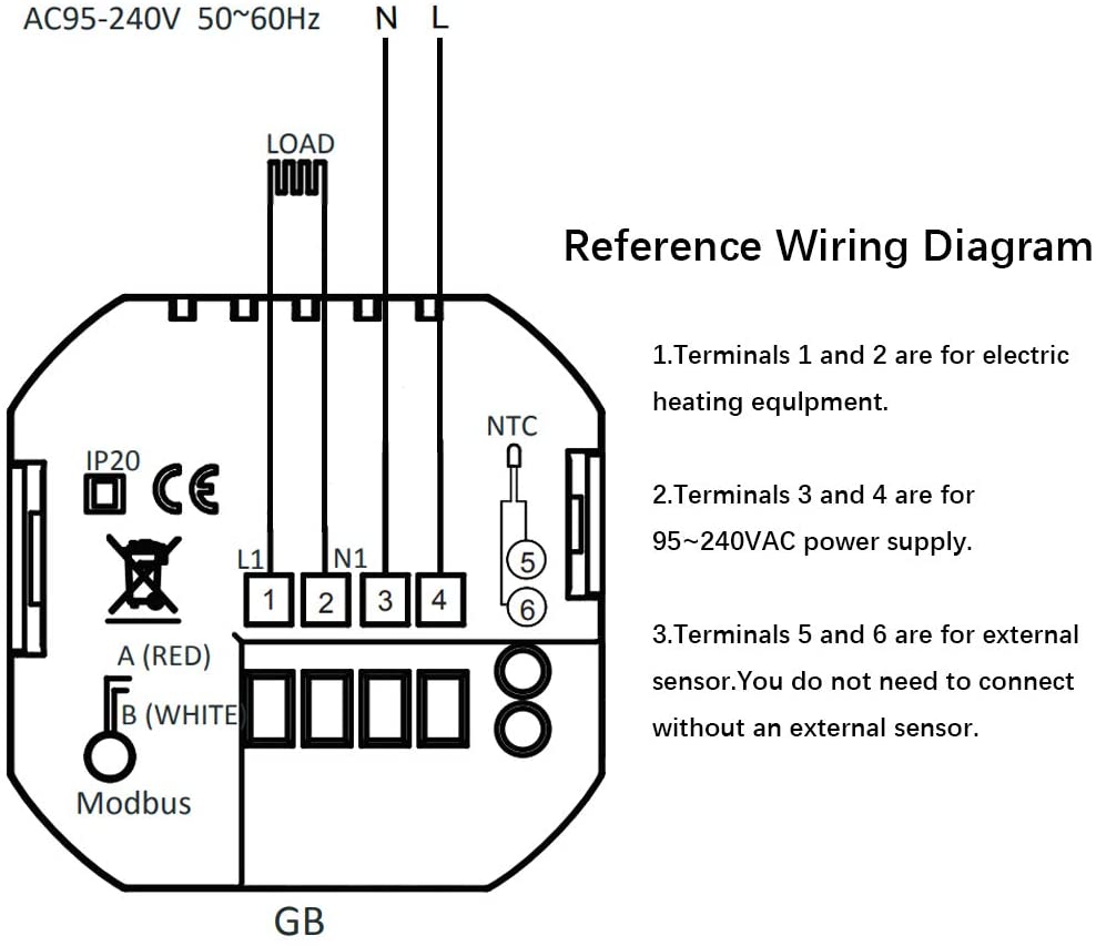 Smart BECA 8000 WiFi Thermostat for Boiler Heating or Electric Underfloor heating