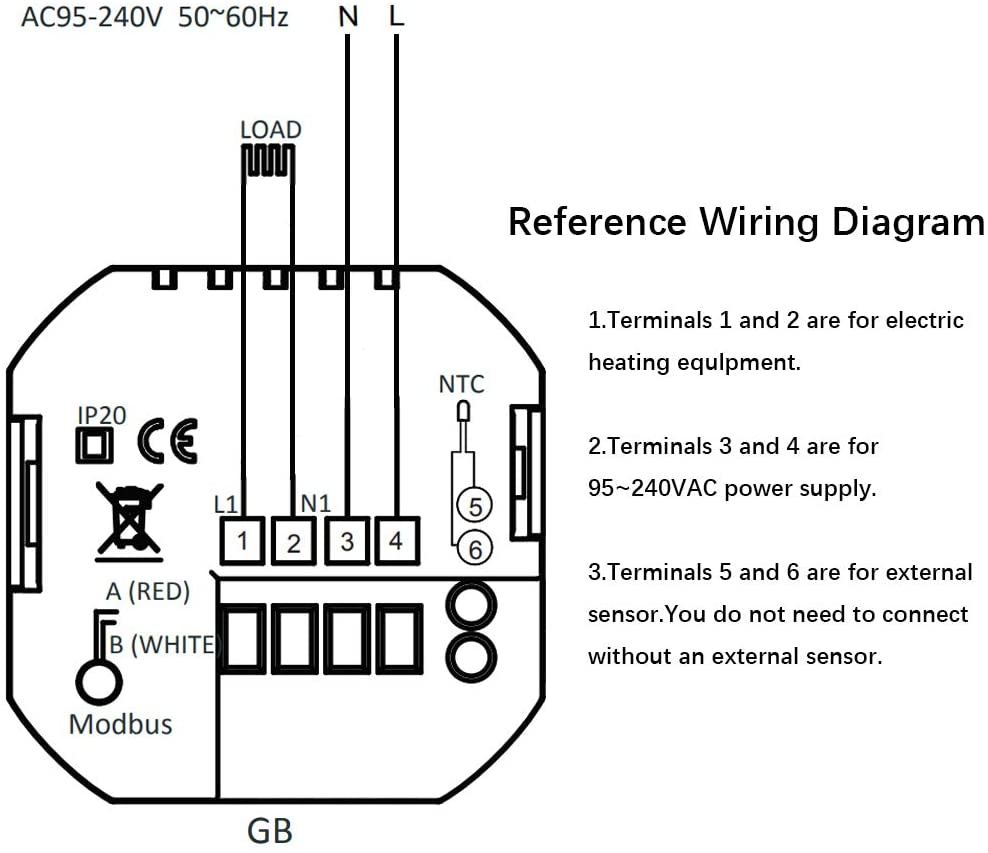 Electric Underfloor Heating Thermostat Wiring Diagram Smart BECA