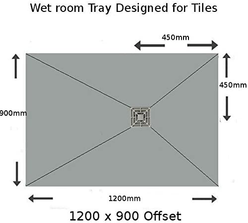 Wetroom Tray & Waste System with Installation Kit