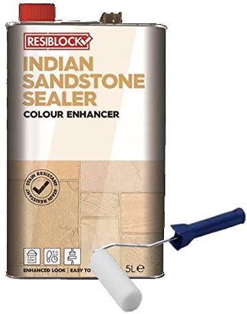 Resiblock Sandstone Sealer - Indian Sandstone Colour Enhancer & UV-Resistant Urethane-Based Protection