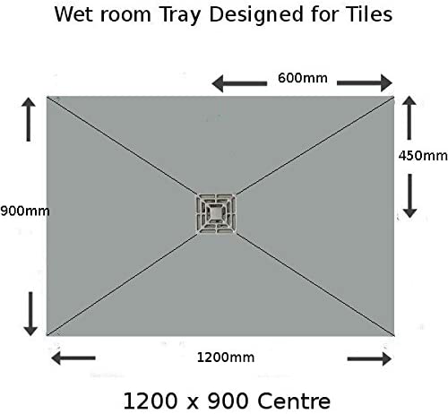 Wetroom Tray & Waste System with Installation Kit