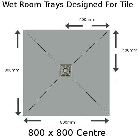 Tile Backer Boards Wetroom Shower Tray & Aqua Kit Waterproof and Watertight Design with Drain and Installation Guide Including Sealing Tape, Grate, Base with XPS Quality Standard