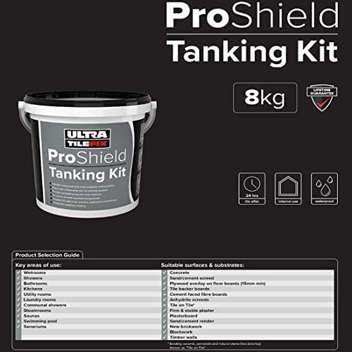 Ultratilefix Proshield Waterproof Tanking System Kit 7m – Premium Wet Room Sealant Kit