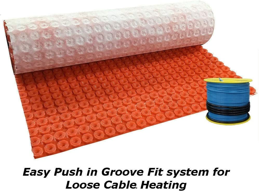 Red Underfloor Heating Mat Base Underlay – Anti-Crack Membrane for Loose Cable Systems