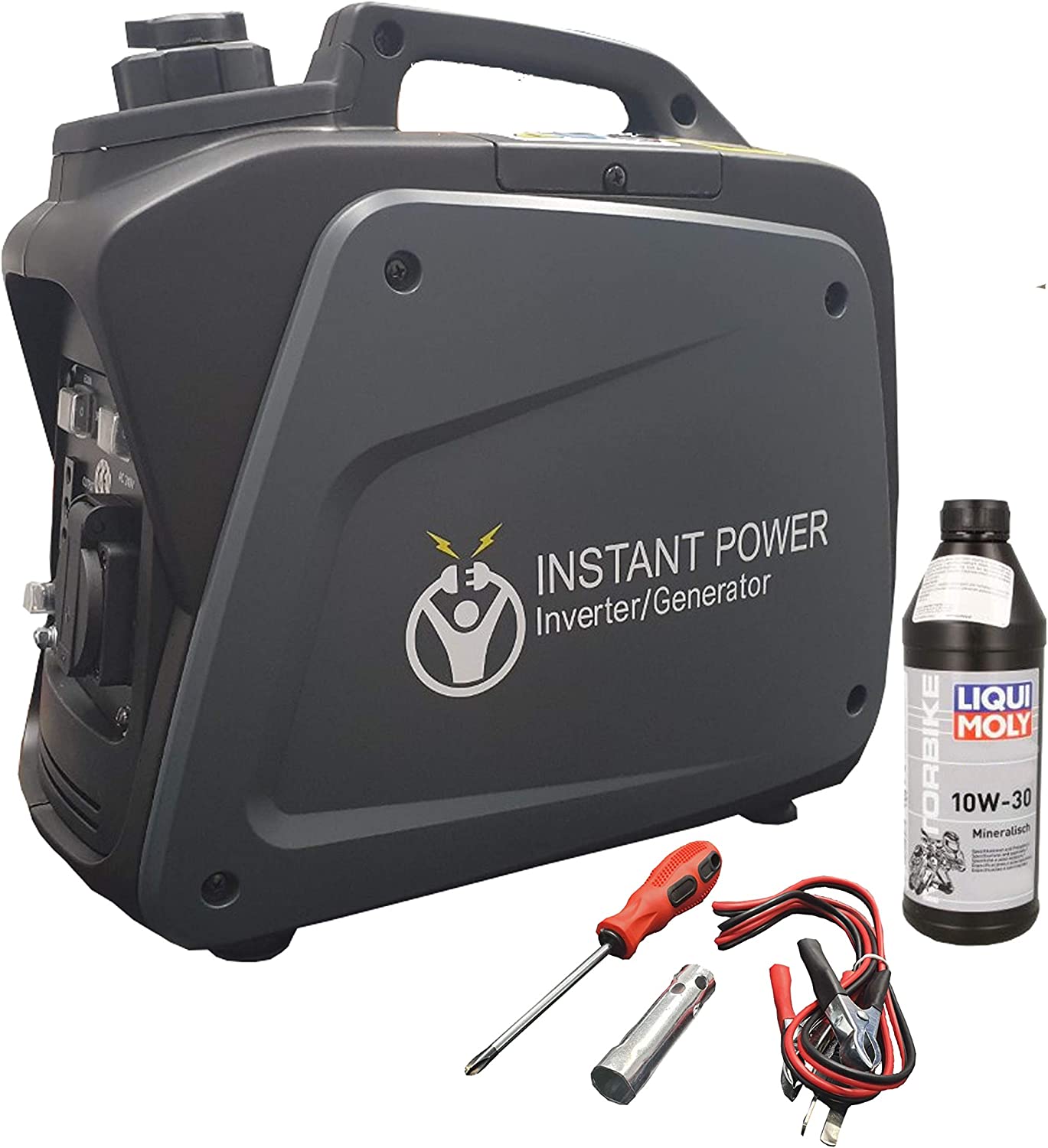 Portable Suitcase Inverter Petrol Generator 4 Stroke, 2000W 12V 230V - Pure Sine