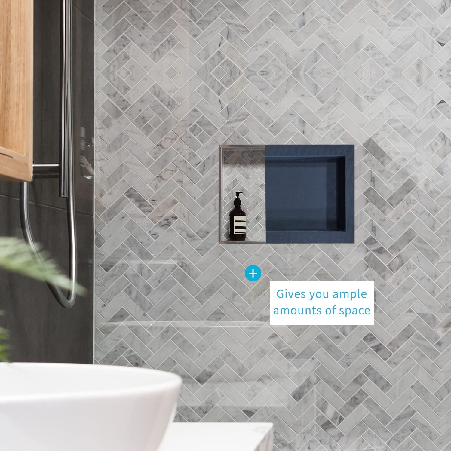 Shower Niche – Tileable Shelf, Waterproof Recess Alcove for Wet Rooms, Built-In Storage