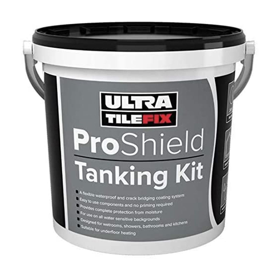 Ultratilefix Proshield Wet Room System Waterproof Tanking Kit 7m - Premium Sealant Kit for Wetrooms, Bathrooms, Wet Zones and Changing Rooms Quick Dry Easy Installation