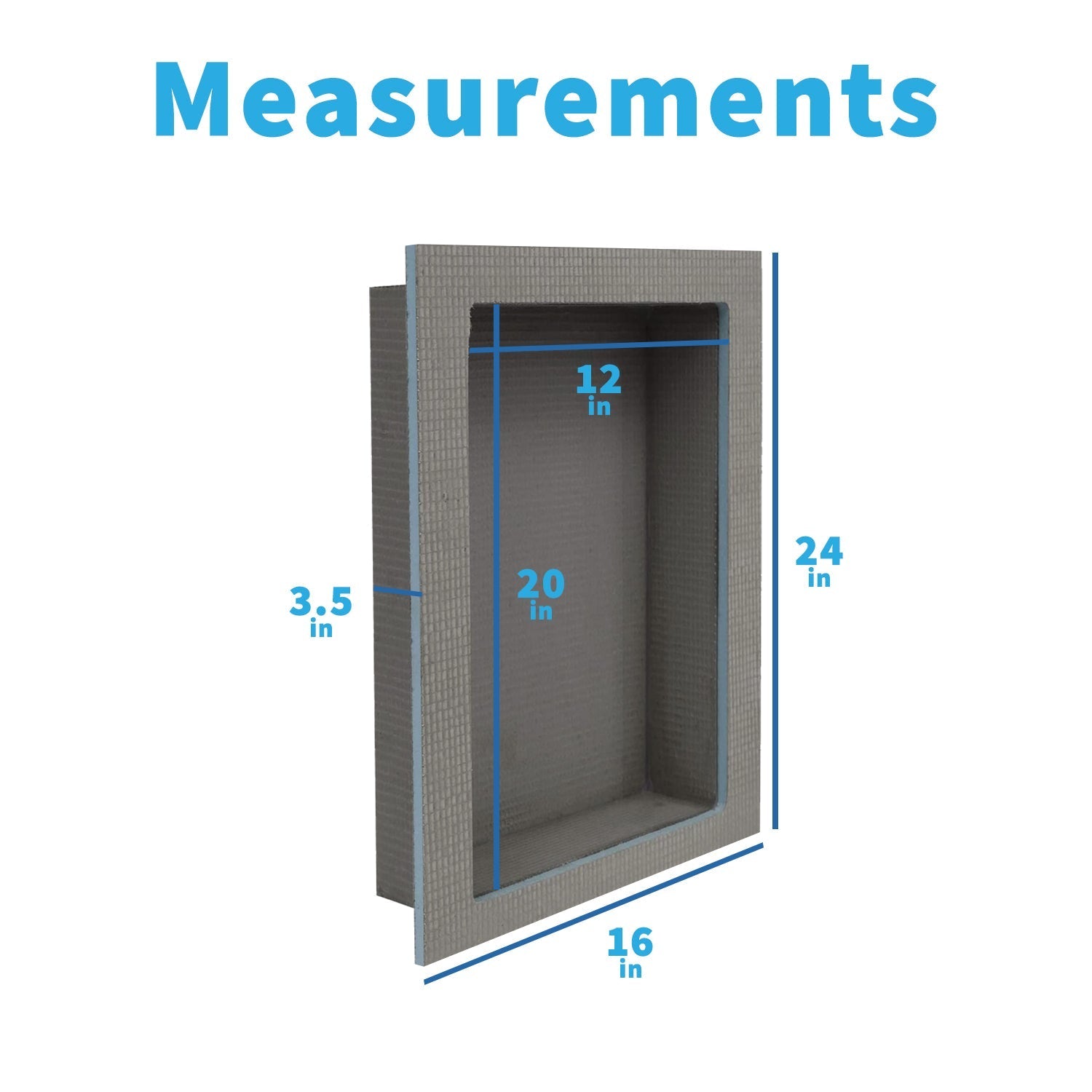 Shower Niche - Tileable Shelf, Wet Room Alcove Recess, Waterproof Storage Easy Install