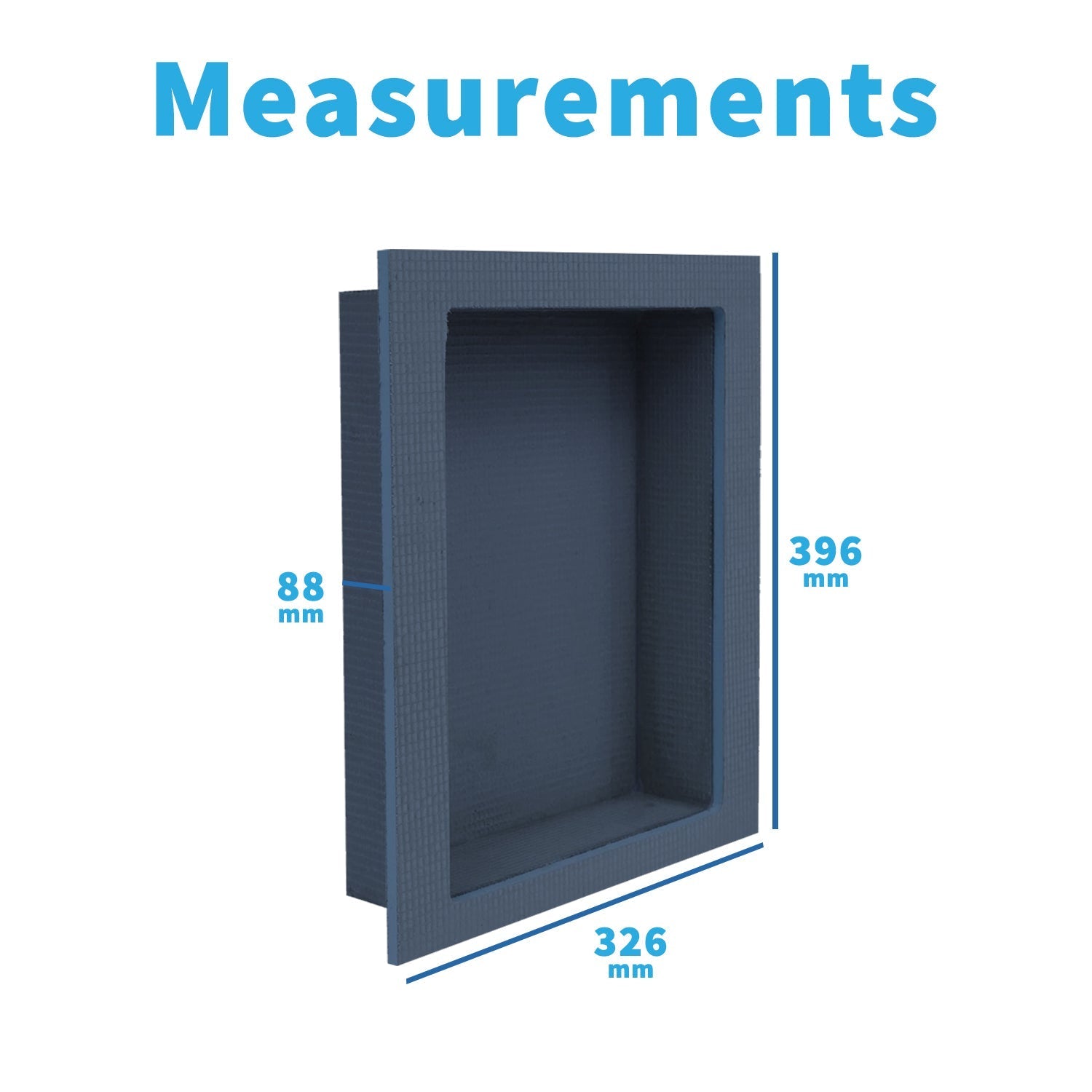 Shower Niche - Tileable Shelf, Wet Room Alcove Recess, Waterproof Storage