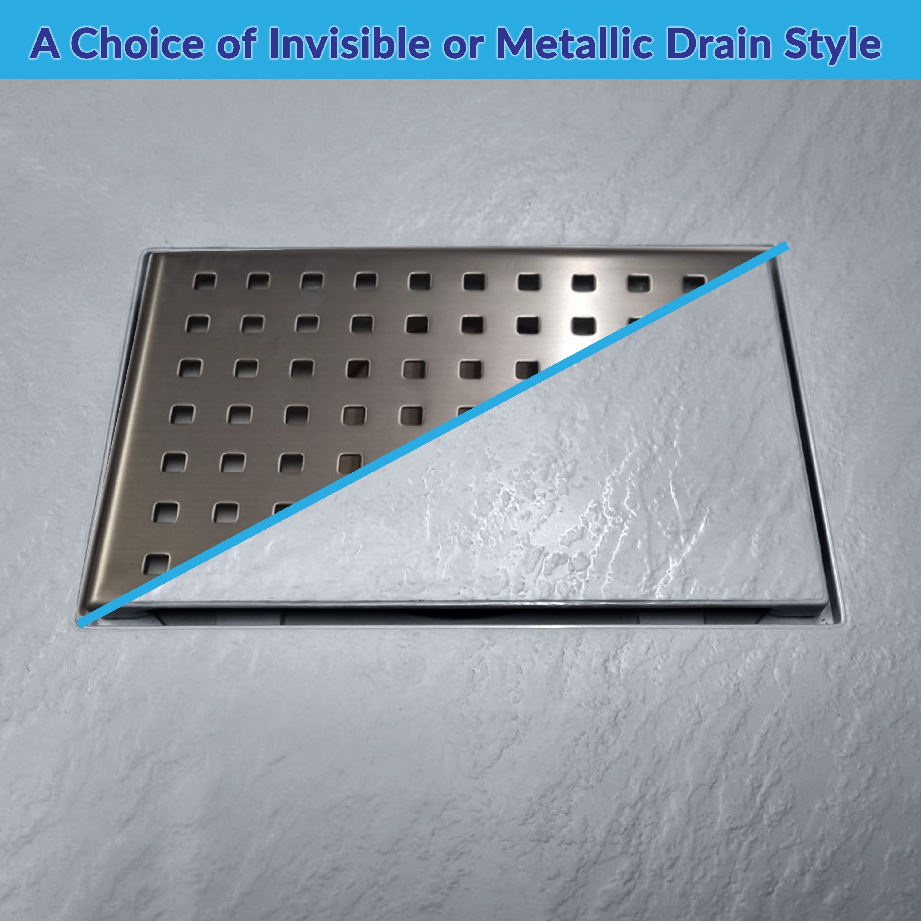 SMC Shower Base Pan Drain System - Wetroom Floor Cover Non-Slip, Curbless, Durable, Lightweight Sheet Moulding Compound Tray