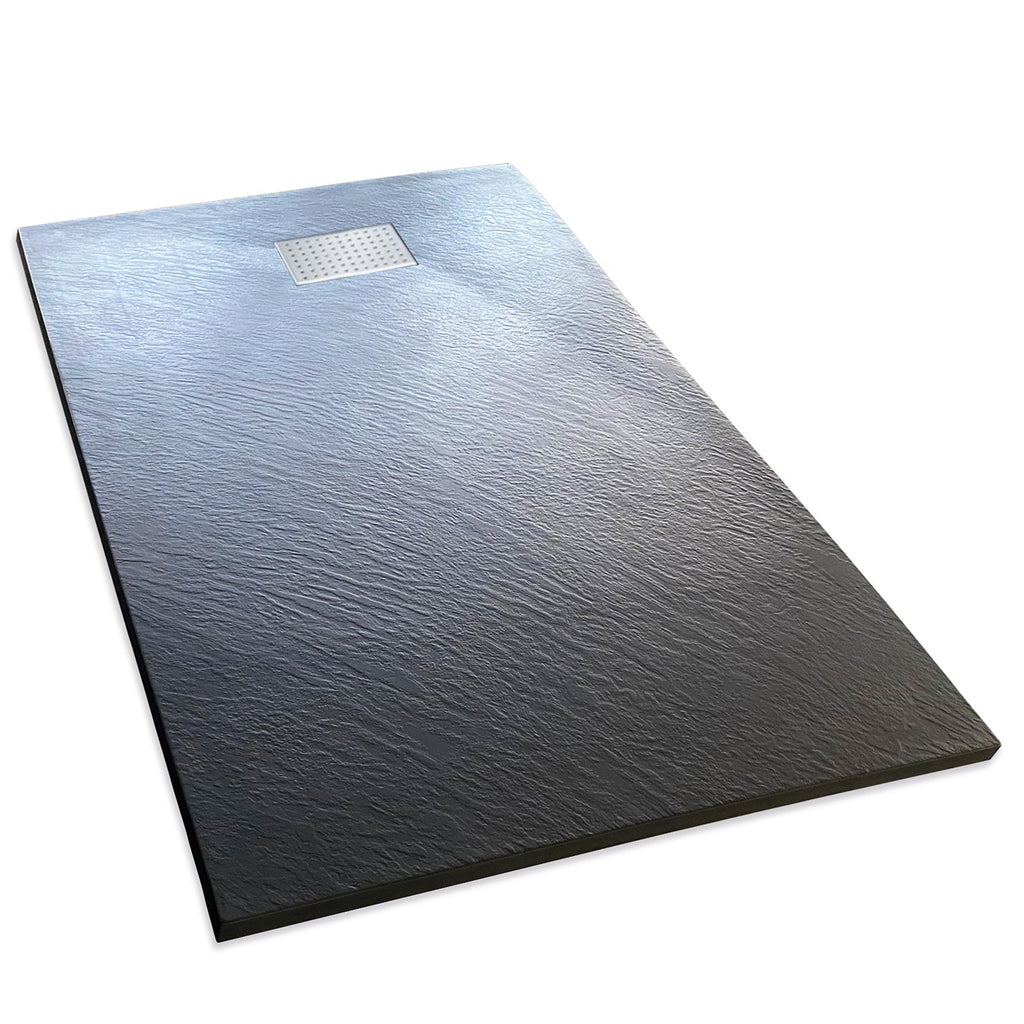 SMC Shower Base Pan Drain System – Curbless Non-Slip Wetroom Floor Tray, Durable Lightweight Sheet Moulding Compound